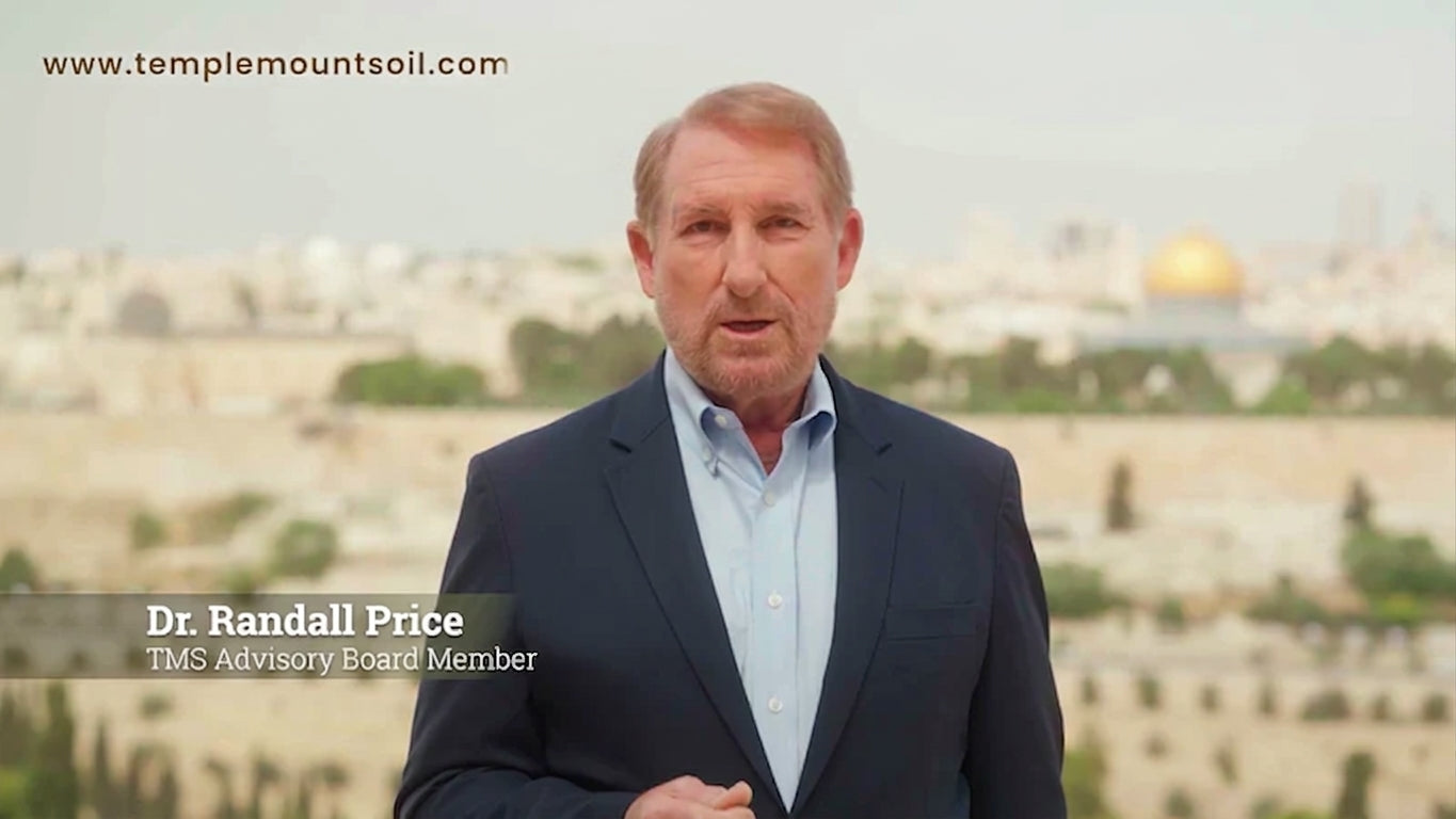 Dr. Randall Price on the Mount of Olives, the Dome of the Rock behind him