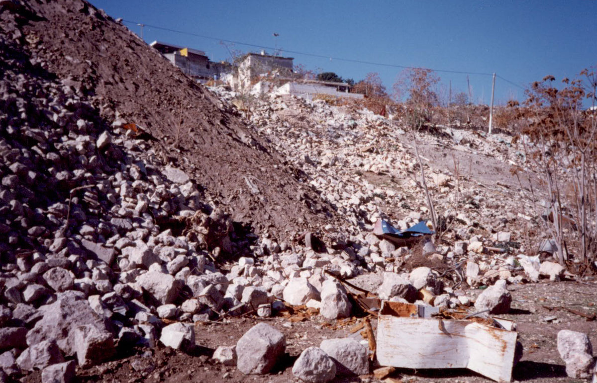 Dumped rubble in the valley