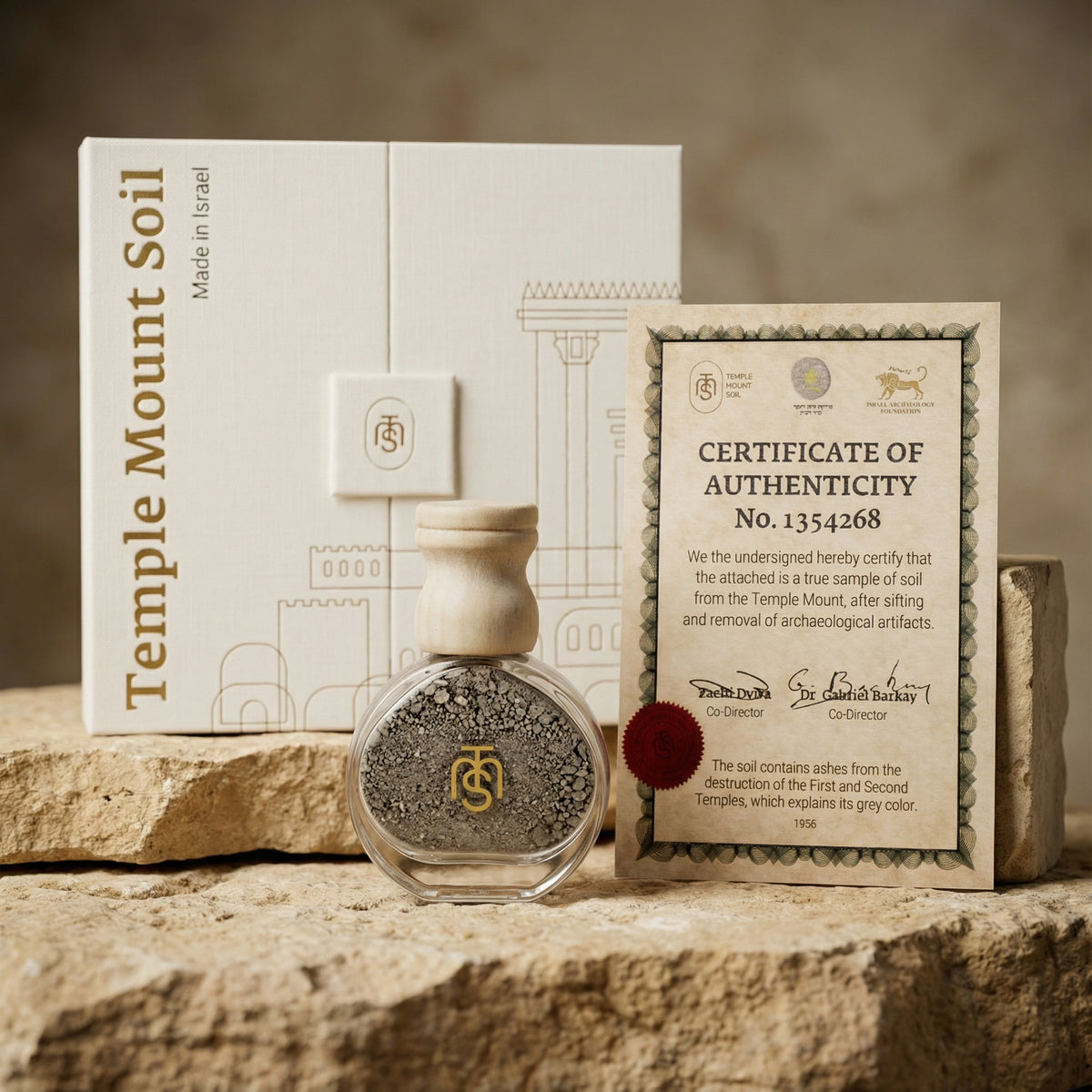 The Classic Gift Set of authenticated Temple Mount soil