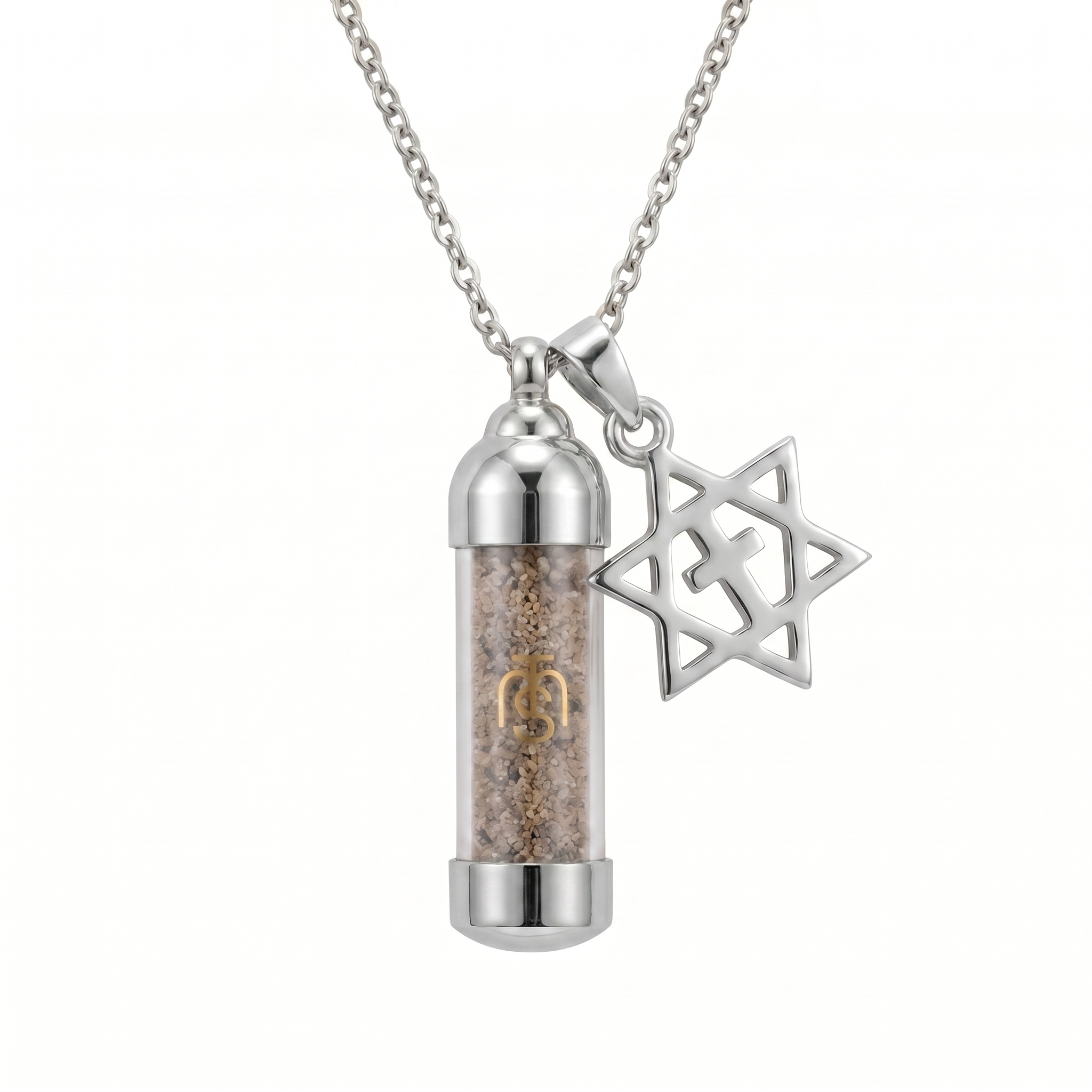 Silver Pendant of Eternal Faith with The Covenant Pendant on one chain
