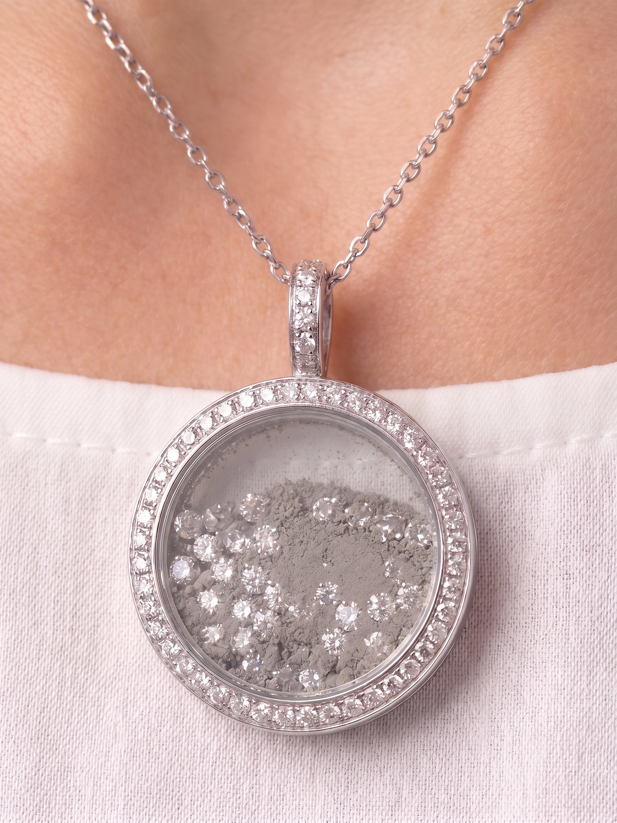 The Glory of Zion pendant with moissanite and authenticated Temple Mount soil