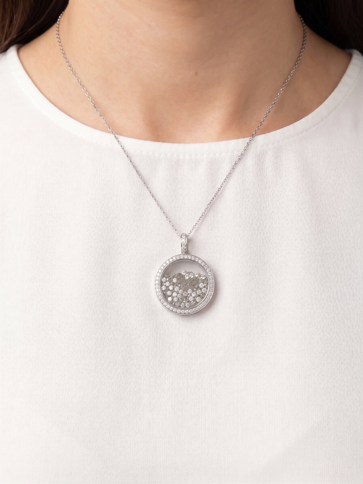 The Glory of Zion pendant with moissanite and authenticated Temple Mount soil