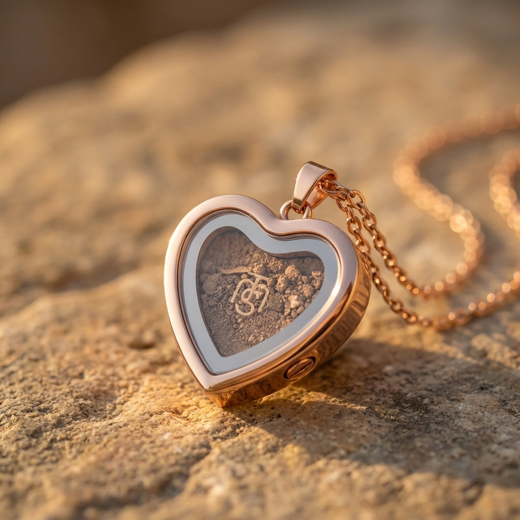 Heart locket holding Temple Mount soil