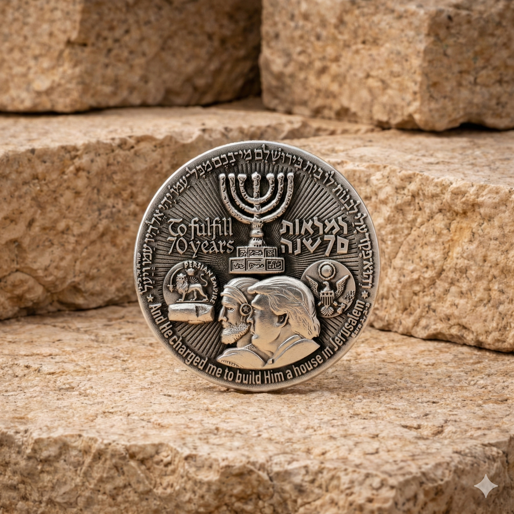 70-Year Redemption Temple Coin